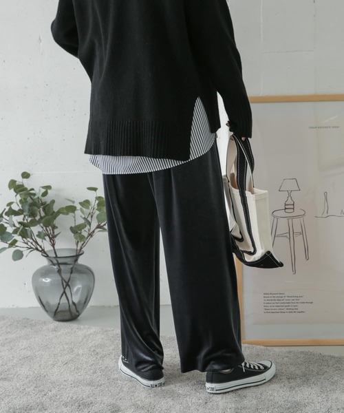 URBAN RESEARCH DOORS(アーバンリサーチドアーズ)の「ベロアイージーパンツ(その他パンツ・レディース・ブロンズ/グレー系その他・ONE)」の5枚目の写真