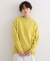 INDIVI | 【otonaMUSE 12月号掲載商品 佐田真由美さん着用】カシミヤ混ハイネックニットプルオーバー(ニット/セーター)
