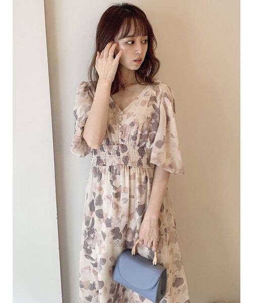 dazzlin（ダズリン）の「ウォーターカラーシフォンワンピース（ワンピース・レディース・ベージュ/ピンク/イエロー/ブルー・FREE）」の12枚目の写真