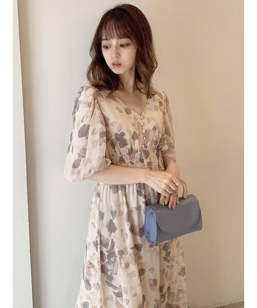 dazzlin（ダズリン）の「ウォーターカラーシフォンワンピース（ワンピース・レディース・ベージュ/ピンク/イエロー/ブルー・FREE）」の13枚目の写真