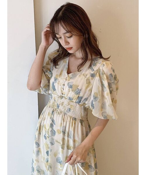 dazzlin（ダズリン）の「ウォーターカラーシフォンワンピース（ワンピース・レディース・ベージュ/ピンク/イエロー/ブルー・FREE）」の15枚目の写真