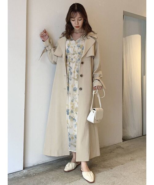 dazzlin（ダズリン）の「ウォーターカラーシフォンワンピース（ワンピース・レディース・ベージュ/ピンク/イエロー/ブルー・FREE）」の9枚目の写真