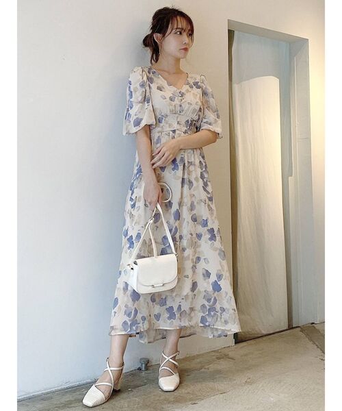 dazzlin（ダズリン）の「ウォーターカラーシフォンワンピース（ワンピース・レディース・ベージュ/ピンク/イエロー/ブルー・FREE）」の7枚目の写真