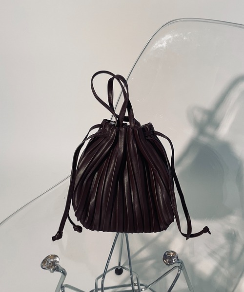 SETUP7(セットアップセブン)の「【SETUP7】プリーツエレガントショルダートート KNF(ショルダーバッグ・レディース・ブラウン/ホワイト/ブラック/ダークブラウン・FREE)」の8枚目の写真