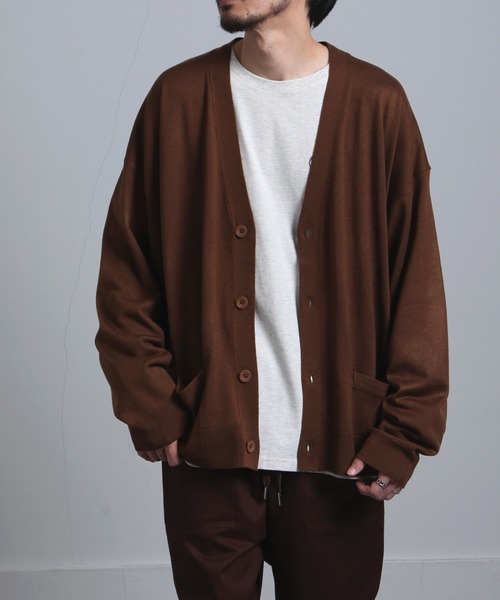 UNCORD（アンコード）の「【UNCORD】90's Knit Cardigan/ニットカーディガン（カーディガン/ボレロ・メンズ・ブラウン/ネイビー/グレー/カーキ/ブラック・MEDIUM/LARGE/X-LARGE）」の3枚目の写真