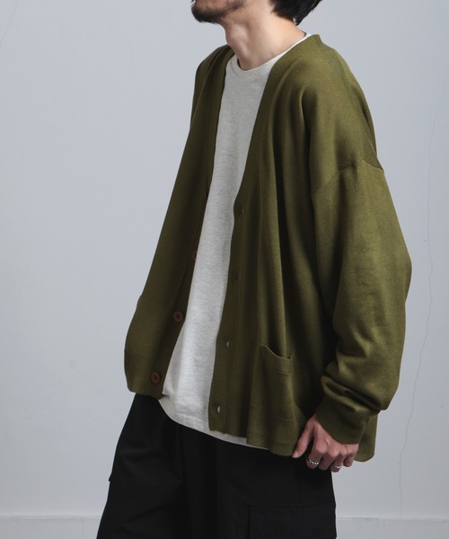 UNCORD（アンコード）の「【UNCORD】90's Knit Cardigan/ニットカーディガン（カーディガン/ボレロ・メンズ・ブラウン/ネイビー/グレー/カーキ/ブラック・MEDIUM/LARGE/X-LARGE）」の4枚目の写真