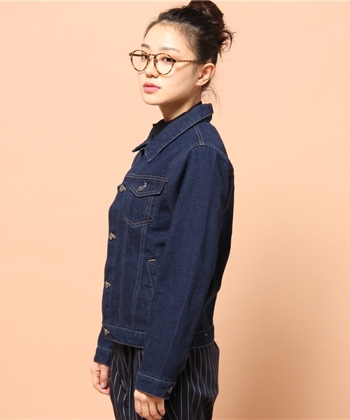 GIORDANO（ジョルダーノ）の「[GIORDANO]デニムＧジャン（デニムジャケット・レディース・ホワイト/インディゴブルー/ネイビー・FREE）」の13枚目の写真