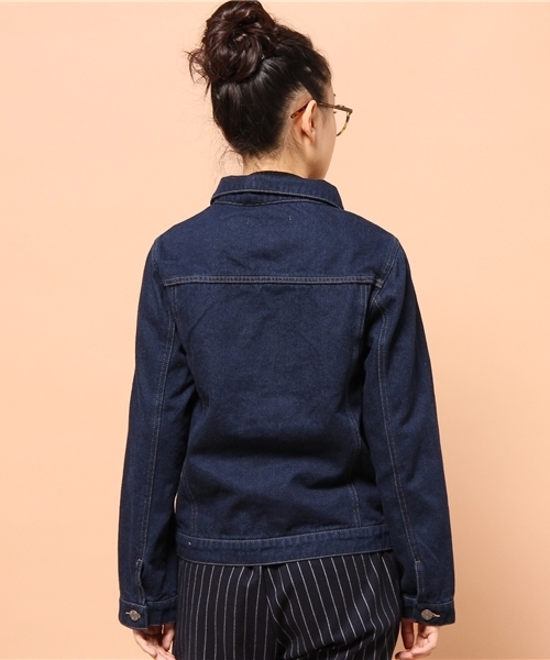 GIORDANO（ジョルダーノ）の「[GIORDANO]デニムＧジャン（デニムジャケット・レディース・ホワイト/インディゴブルー/ネイビー・FREE）」の14枚目の写真