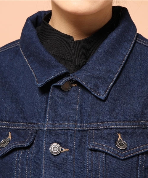 GIORDANO（ジョルダーノ）の「[GIORDANO]デニムＧジャン（デニムジャケット・レディース・ホワイト/インディゴブルー/ネイビー・FREE）」の7枚目の写真