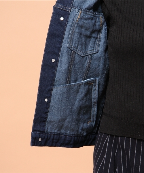 GIORDANO（ジョルダーノ）の「[GIORDANO]デニムＧジャン（デニムジャケット・レディース・ホワイト/インディゴブルー/ネイビー・FREE）」の4枚目の写真