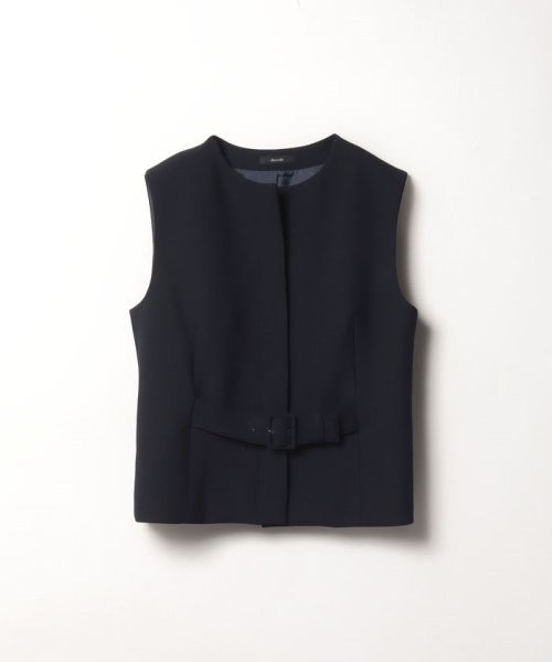 allureville（アルアバイル）の「リオペルマットストレッチフロントベルトジレ（シャツ/ブラウス・レディース・サックスブルー/ベージュ/ネイビー・2）」の3枚目の写真