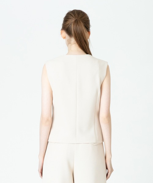 allureville（アルアバイル）の「リオペルマットストレッチフロントベルトジレ（シャツ/ブラウス・レディース・サックスブルー/ベージュ/ネイビー・2）」の11枚目の写真