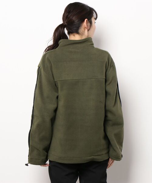 袖ラインハーフジップフリースプルオーバー(NEZ)（パーカー）｜almo（アルモ）