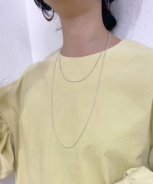 SHENERY（シーナリー）の「【WEB限定】ボールチェーンロングネックレス（ネックレス・レディース・シルバー/ゴールド・FREE）」の6枚目の写真