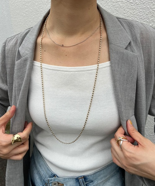 SHENERY（シーナリー）の「【WEB限定】ボールチェーンロングネックレス（ネックレス・レディース・シルバー/ゴールド・FREE）」の20枚目の写真