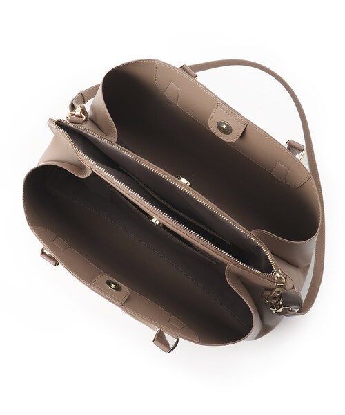 UNTITLED（アンタイトル）の「◆2WAYラージトートバッグ（トートバッグ・レディース・ブラック/サンドベージュ/ナチュラル・00）」の7枚目の写真