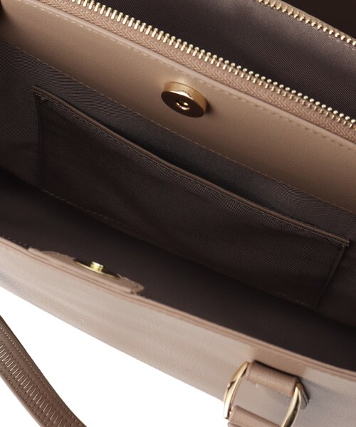 UNTITLED（アンタイトル）の「◆2WAYラージトートバッグ（トートバッグ・レディース・ブラック/サンドベージュ/ナチュラル・00）」の10枚目の写真