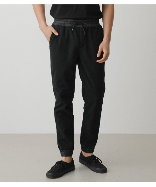 AZUL by moussy（アズールバイマウジー）の「FLEECE LINE PANTS/フリースラインパンツ（その他パンツ・メンズ・ブラック/ホワイト系その他・MEDIUM/LARGE）」の2枚目の写真