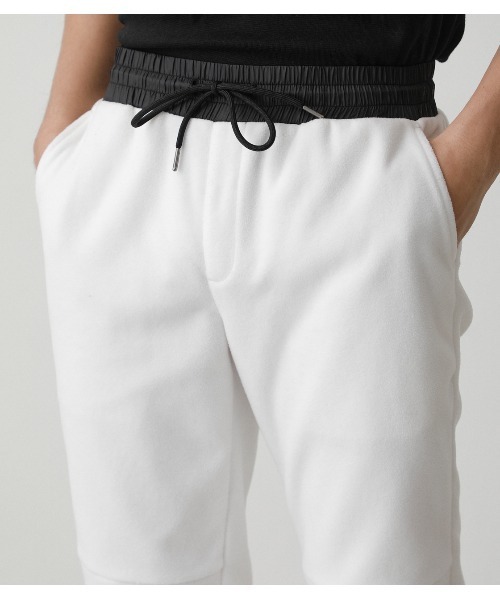 AZUL by moussy（アズールバイマウジー）の「FLEECE LINE PANTS/フリースラインパンツ（その他パンツ・メンズ・ブラック/ホワイト系その他・MEDIUM/LARGE）」の7枚目の写真
