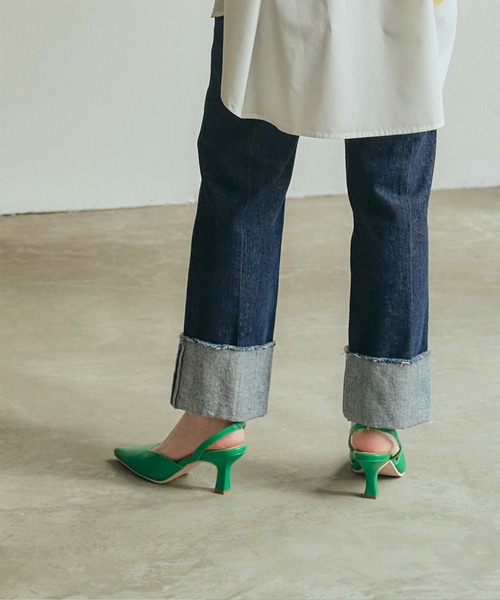 titivate（ティティベイト）の「ポインテッドトゥミュールサンダル（サンダル・レディース・オレンジ/ブラック/アイボリー/グリーン・S/LL/M/L）」の9枚目の写真