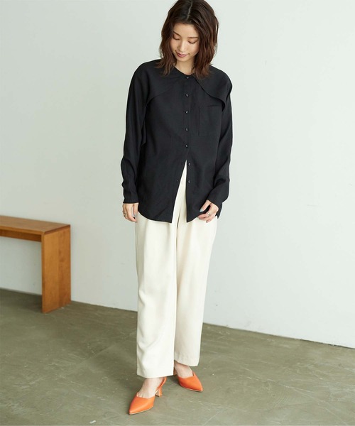 titivate（ティティベイト）の「ポインテッドトゥミュールサンダル（サンダル・レディース・オレンジ/ブラック/アイボリー/グリーン・S/LL/M/L）」の19枚目の写真