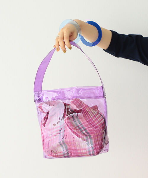 BEAMS BOY（ビームスボーイ）の「BEAMS BOY / カラー クリア バッグ（トートバッグ・レディース・パープル/ブルー・ONE SIZE）」の2枚目の写真