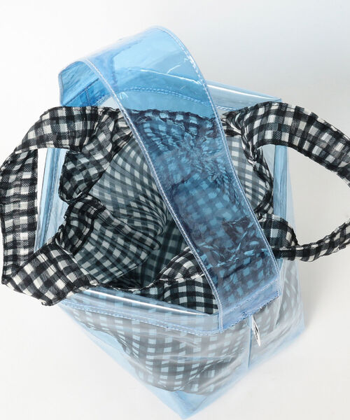 BEAMS BOY（ビームスボーイ）の「BEAMS BOY / カラー クリア バッグ（トートバッグ・レディース・パープル/ブルー・ONE SIZE）」の6枚目の写真