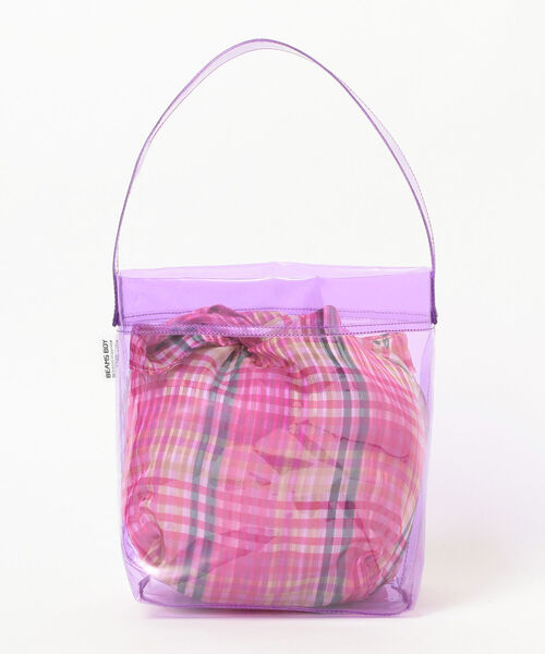 BEAMS BOY（ビームスボーイ）の「BEAMS BOY / カラー クリア バッグ（トートバッグ・レディース・パープル/ブルー・ONE SIZE）」の14枚目の写真