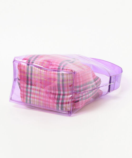 BEAMS BOY（ビームスボーイ）の「BEAMS BOY / カラー クリア バッグ（トートバッグ・レディース・パープル/ブルー・ONE SIZE）」の13枚目の写真