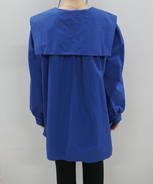 CORNERS（コーナーズ）の「セーラーカラーチュニックブラウス（シャツ/ブラウス・レディース・ホワイト/ブラック/グリーン/ブルー/チェック・M）」の14枚目の写真