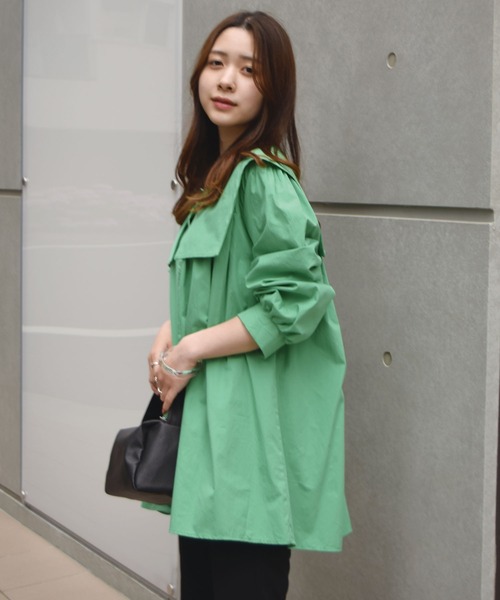 CORNERS（コーナーズ）の「セーラーカラーチュニックブラウス（シャツ/ブラウス・レディース・ホワイト/ブラック/グリーン/ブルー/チェック・M）」の20枚目の写真