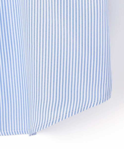 NICOLE white（ニコルホワイト）の「バンドカラー ストライプブラウス（シャツ/ブラウス・レディース・ブラック/ブルー・FREE）」の10枚目の写真