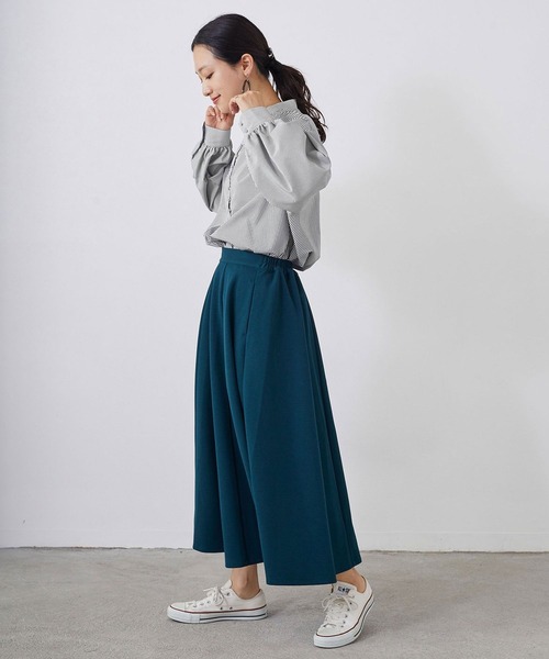 NICOLE white（ニコルホワイト）の「バンドカラー ストライプブラウス（シャツ/ブラウス・レディース・ブラック/ブルー・FREE）」の15枚目の写真