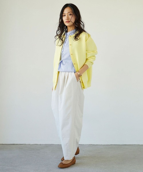 NICOLE white（ニコルホワイト）の「バンドカラー ストライプブラウス（シャツ/ブラウス・レディース・ブラック/ブルー・FREE）」の17枚目の写真