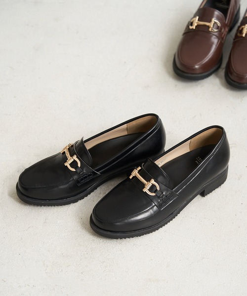 ROPE' PICNIC(ロペピクニック)の「【一部店舗限定】晴雨兼用/洗えるビットローファー(ローファー・レディース・ブラック/ブラウン・25.0cm/24.0cm/24.5cm/23.0cm/23.5cm)」の2枚目の写真