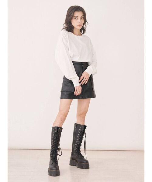 EVRIS（エヴリス）の「CHINA MOTIF ロンTEE（Tシャツ/カットソー・レディース・ホワイト/ブラック・FREE）」の7枚目の写真