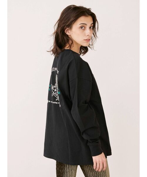 EVRIS（エヴリス）の「CHINA MOTIF ロンTEE（Tシャツ/カットソー・レディース・ホワイト/ブラック・FREE）」の11枚目の写真