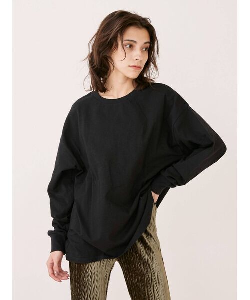 EVRIS（エヴリス）の「CHINA MOTIF ロンTEE（Tシャツ/カットソー・レディース・ホワイト/ブラック・FREE）」の12枚目の写真