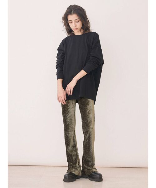 EVRIS（エヴリス）の「CHINA MOTIF ロンTEE（Tシャツ/カットソー・レディース・ホワイト/ブラック・FREE）」の14枚目の写真