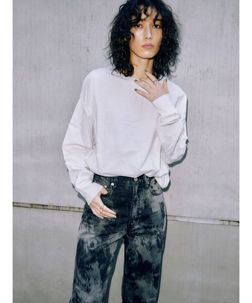 EVRIS（エヴリス）の「CHINA MOTIF ロンTEE（Tシャツ/カットソー・レディース・ホワイト/ブラック・FREE）」の18枚目の写真