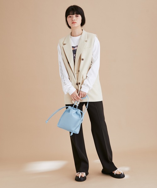 ADAM ET ROPE'（アダムエロペ）の「【WEB限定】スリムフレアーカラーパンツ（その他パンツ・レディース・ブラック/パープル/ピンク/イエロー・38/36）」の13枚目の写真