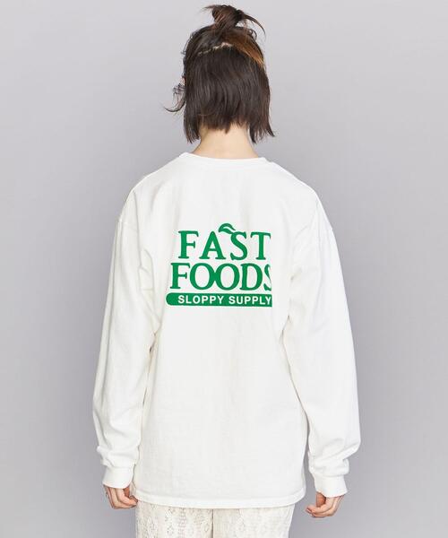 Sloppy Supply（スラッピーサプライ）の「【別注】＜Sloppy Supply＞FAST FOODS ロングスリーブ Tシャツ（Tシャツ/カットソー・レディース・ホワイト/ブラック・FREE）」の19枚目の写真