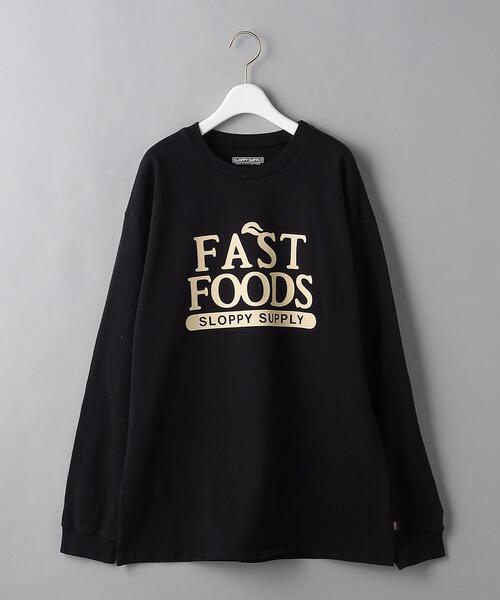 Sloppy Supply（スラッピーサプライ）の「【別注】＜Sloppy Supply＞FAST FOODS ロングスリーブ Tシャツ（Tシャツ/カットソー・レディース・ホワイト/ブラック・FREE）」の10枚目の写真