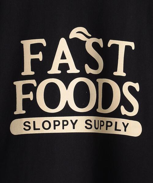 Sloppy Supply（スラッピーサプライ）の「【別注】＜Sloppy Supply＞FAST FOODS ロングスリーブ Tシャツ（Tシャツ/カットソー・レディース・ホワイト/ブラック・FREE）」の18枚目の写真