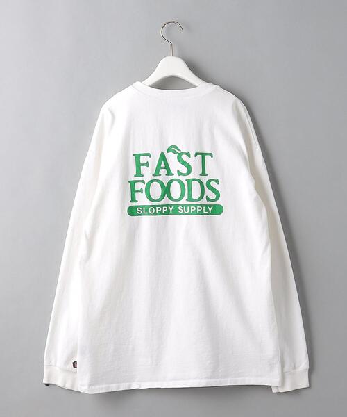 Sloppy Supply（スラッピーサプライ）の「【別注】＜Sloppy Supply＞FAST FOODS ロングスリーブ Tシャツ（Tシャツ/カットソー・レディース・ホワイト/ブラック・FREE）」の11枚目の写真