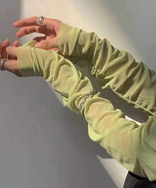 CORNERS（コーナーズ）の「カラーシアーハイネック（Tシャツ/カットソー・レディース・ホワイト/ブラック/ライム/ライトブルー/パープル/ピンク/イエロー/ダークパープル/アイボリー・M）」の11枚目の写真