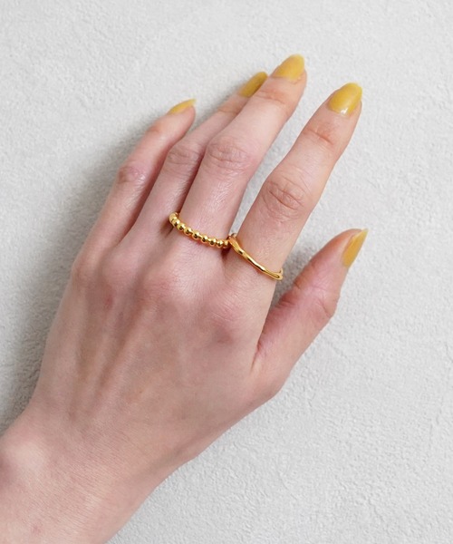 SIGNAL(シグナル)の「【SIGNAL/シグナル】Wave Ring / ウェーブリング(リング・レディース・シルバー/ゴールド・#11)」の6枚目の写真