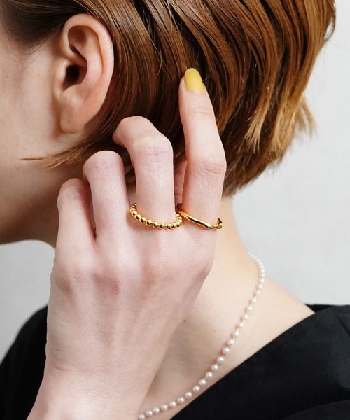 SIGNAL(シグナル)の「【SIGNAL/シグナル】Wave Ring / ウェーブリング(リング・レディース・シルバー/ゴールド・#11)」の3枚目の写真