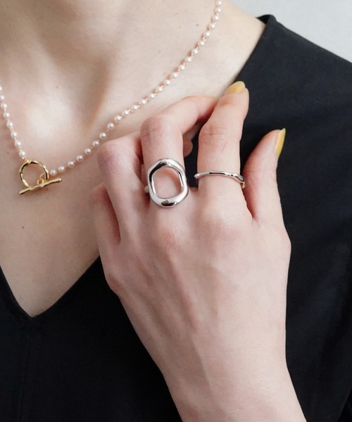 SIGNAL(シグナル)の「【SIGNAL/シグナル】Wave Ring / ウェーブリング(リング・レディース・シルバー/ゴールド・#11)」の7枚目の写真