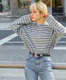 マルチボーダーロングTシャツ